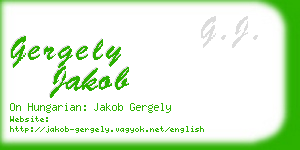 gergely jakob business card